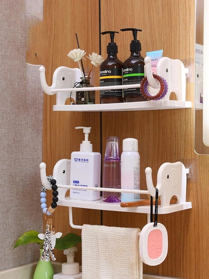 WALL MOUNTED ELEPHANT RACK WITH TOWEL HOLDER